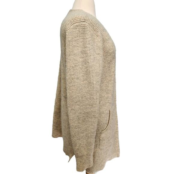 Time & Tru Oatmeal Long Oversized Boxy Cardigan Size Large - Picture 4 of 13